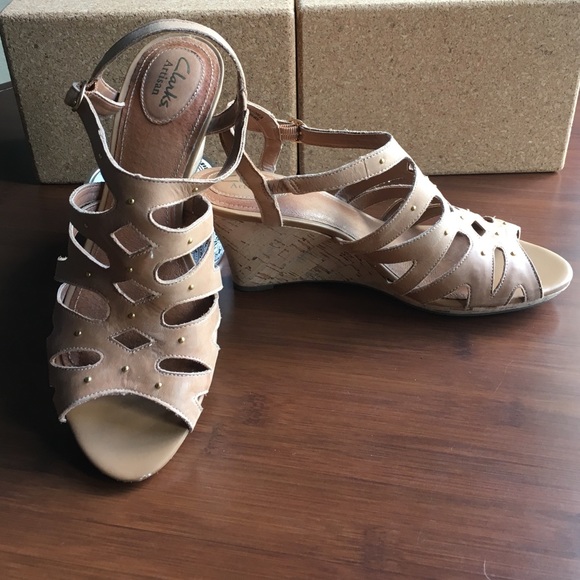Clarke Artisan Platform Wedge Sandals