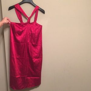 Banana Republic Holiday Dress red silk