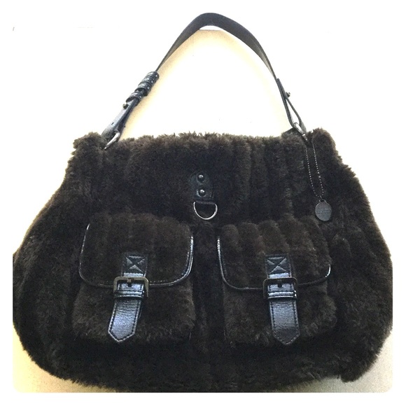 Big Buddha faux fur purse