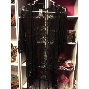 Black Lace Kimono