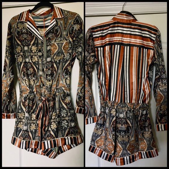 CLOVER CANYON ♠️Charmeuse Romper Paisley NWT - Picture 2 of 4