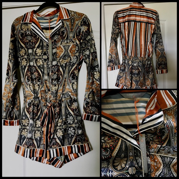 CLOVER CANYON ♠️Charmeuse Romper Paisley NWT - Picture 3 of 4