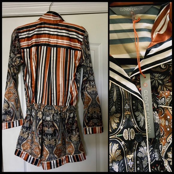 CLOVER CANYON ♠️Charmeuse Romper Paisley NWT - Picture 4 of 4