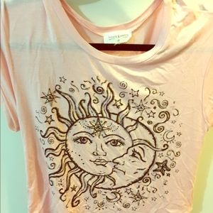 Sun and Moon LightPink Crop Top