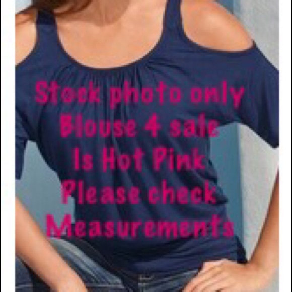 NEW (NWOT) Hot Pink open shoulder blouse..22/24 - Picture 2 of 3