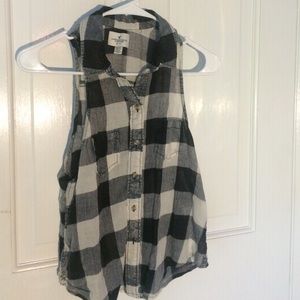 Checkered american eagle vest