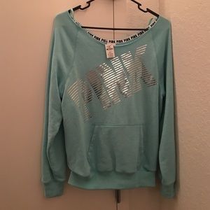 VS pink light blue pull over