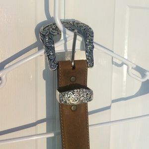 Brown cowboy belt