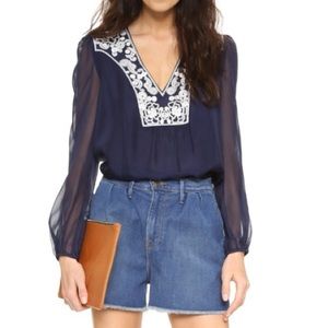 Diane von Furstenberg Embroidered Maslyn Top