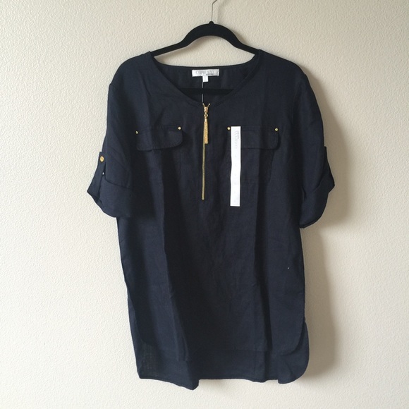 Navy Blue Ellen Tracy beautiful Tunic