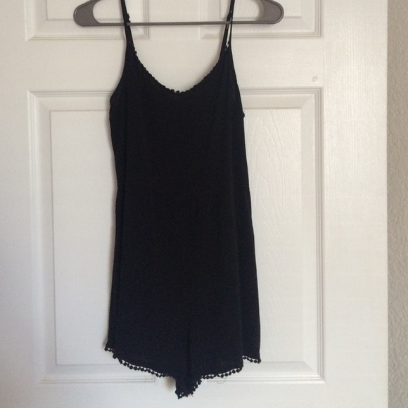 LA Hearts black romper