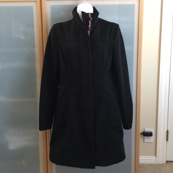 Armani Exchange sleek black zip coat ~ size S