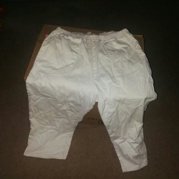 White capri stretch jeans 18 w Woman Within