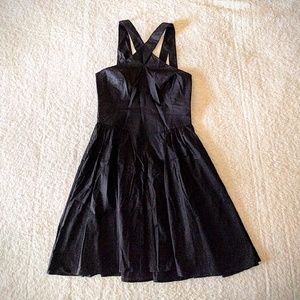 Black Halter A-line Dress