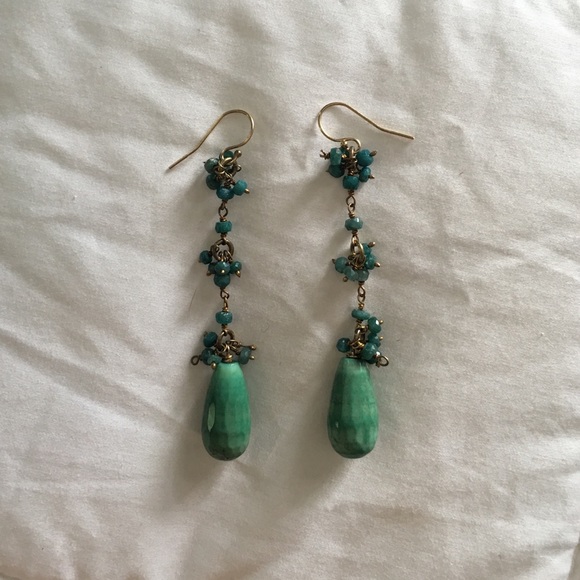 Turquoise rain drop earrings