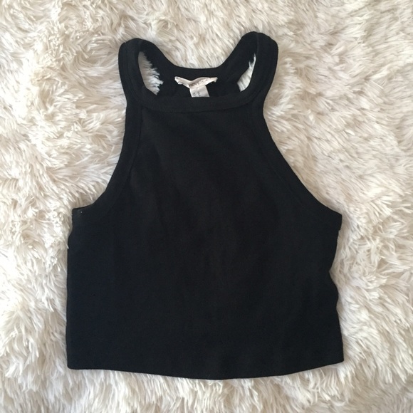 #25 👚Black Cotton Crop Top👚