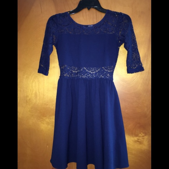 Navy blue lace dress