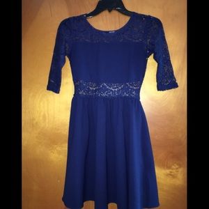 Navy blue lace dress