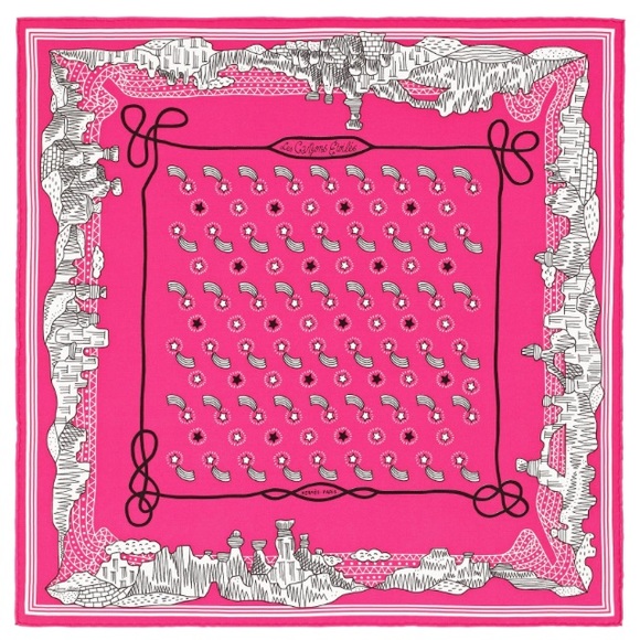 Hermès Les Canyons Etoiles Silk Twill Bandana