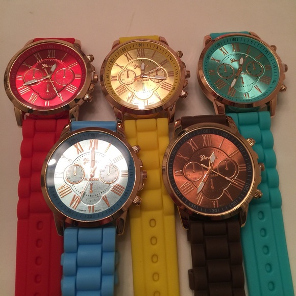 Gorgeous Geneva Silicone Watch. Choose your color!