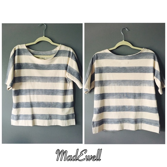 Blue striped Madewell top