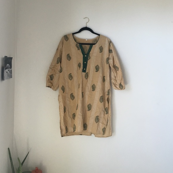 funky tropical shirt dress