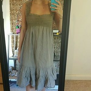 Olive green summer dress