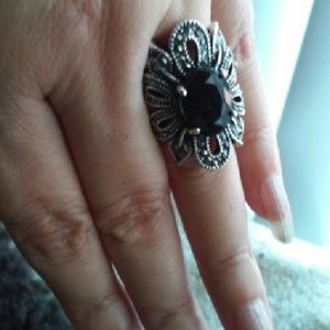 Black Opal Ring, Size 7