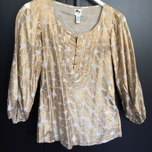 Lucky brand cotton and silk shirt.