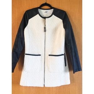 Faux leather and Shearling Coat