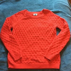 Orange knit sweater