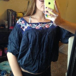 Square neck crop top