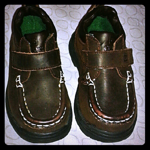Size 7 toddler shoes brown leather chaps - Picture 1 of 2