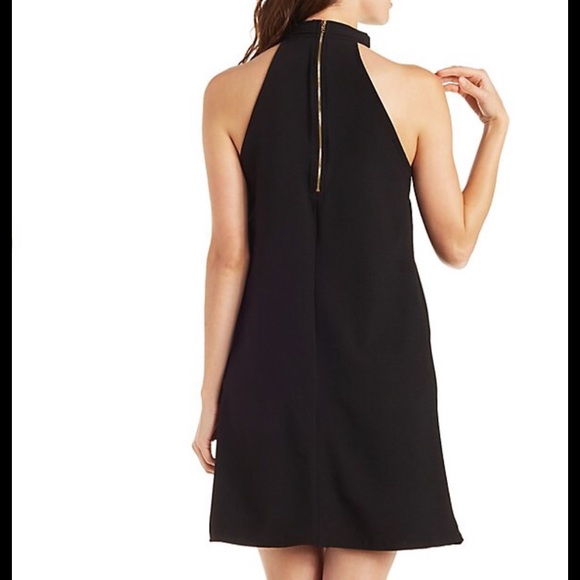 Metal Mock Neck Shift Dress - Picture 2 of 3