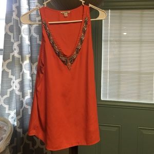 Orange top with embellishment