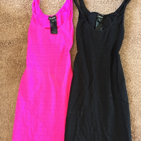 2 BEBE mini stretchy dress