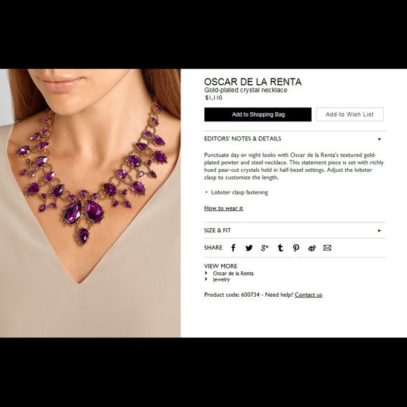 Oscar de la Renta Statement Necklace - Picture 2 of 4