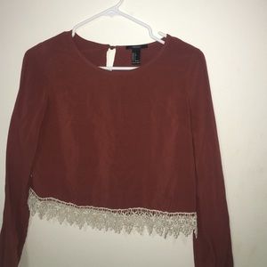 Cute long sleeved crop top