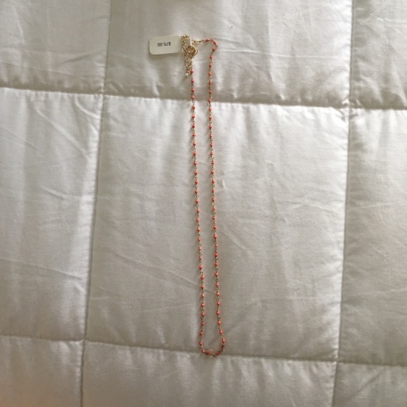 Dainty pink beaded necklace