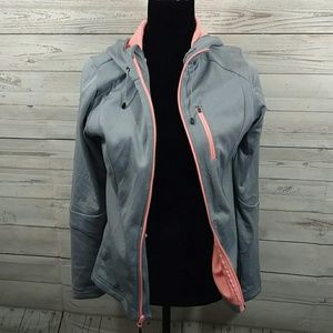 Dry fit grey and coral running Jacket beautiful