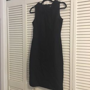 Black wool work dress