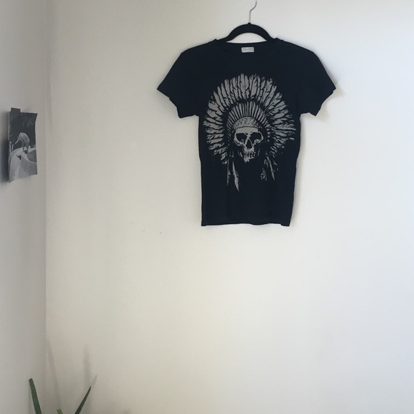Black skull Tee from Brandy Melville