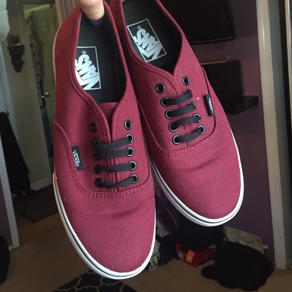 Maroon vans (WORN ONCE)