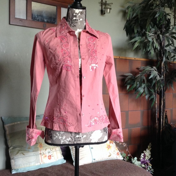 Cute sequined country shirt