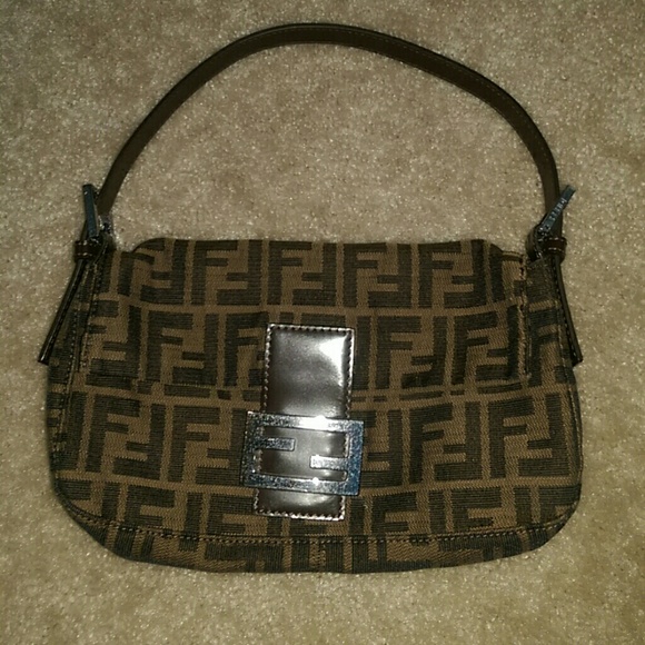 Fendi Zucca Baguette, shoulder bag, authentic