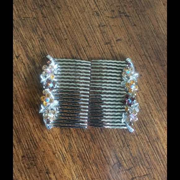 2 NEW! high Quality Crystal haircombs