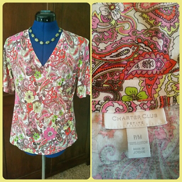 100% Cotton Knit Cross Front Top