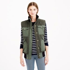 J.Crew Army Green Utility Vest Size XS