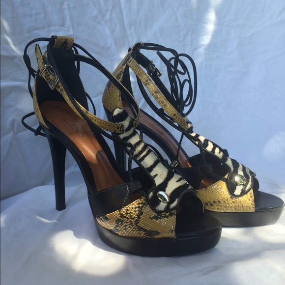 Aldo mixed media strappy heels - Picture 3 of 4