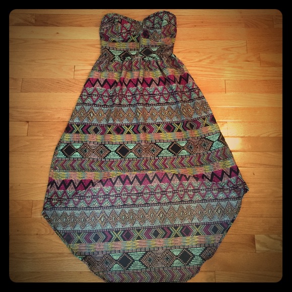 Strapless High-Low Dress